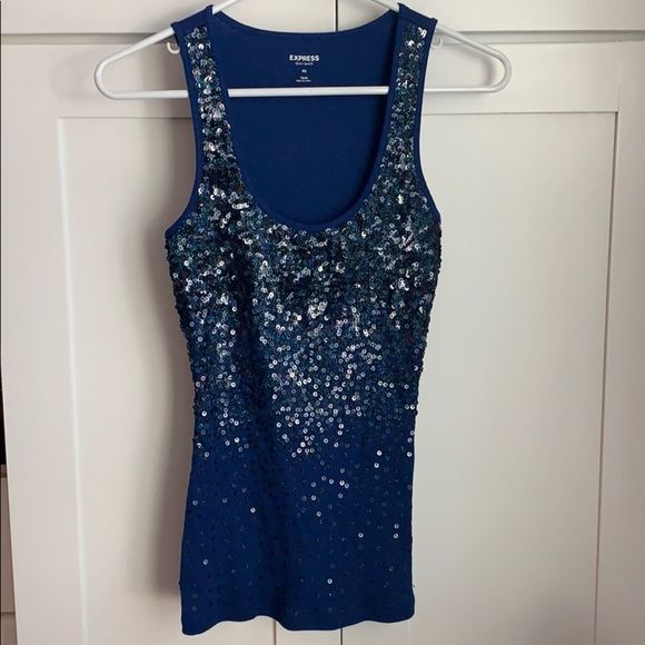 Express Tops - Express Blue tank top